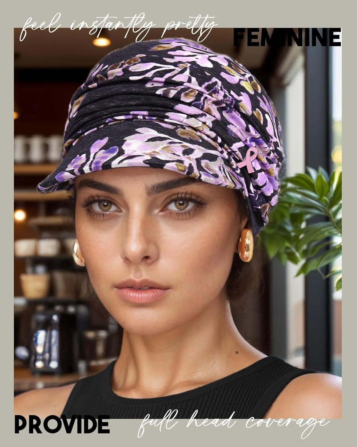 Chemo Headwear Viscose Newsboy Cap for Women Summer Hats