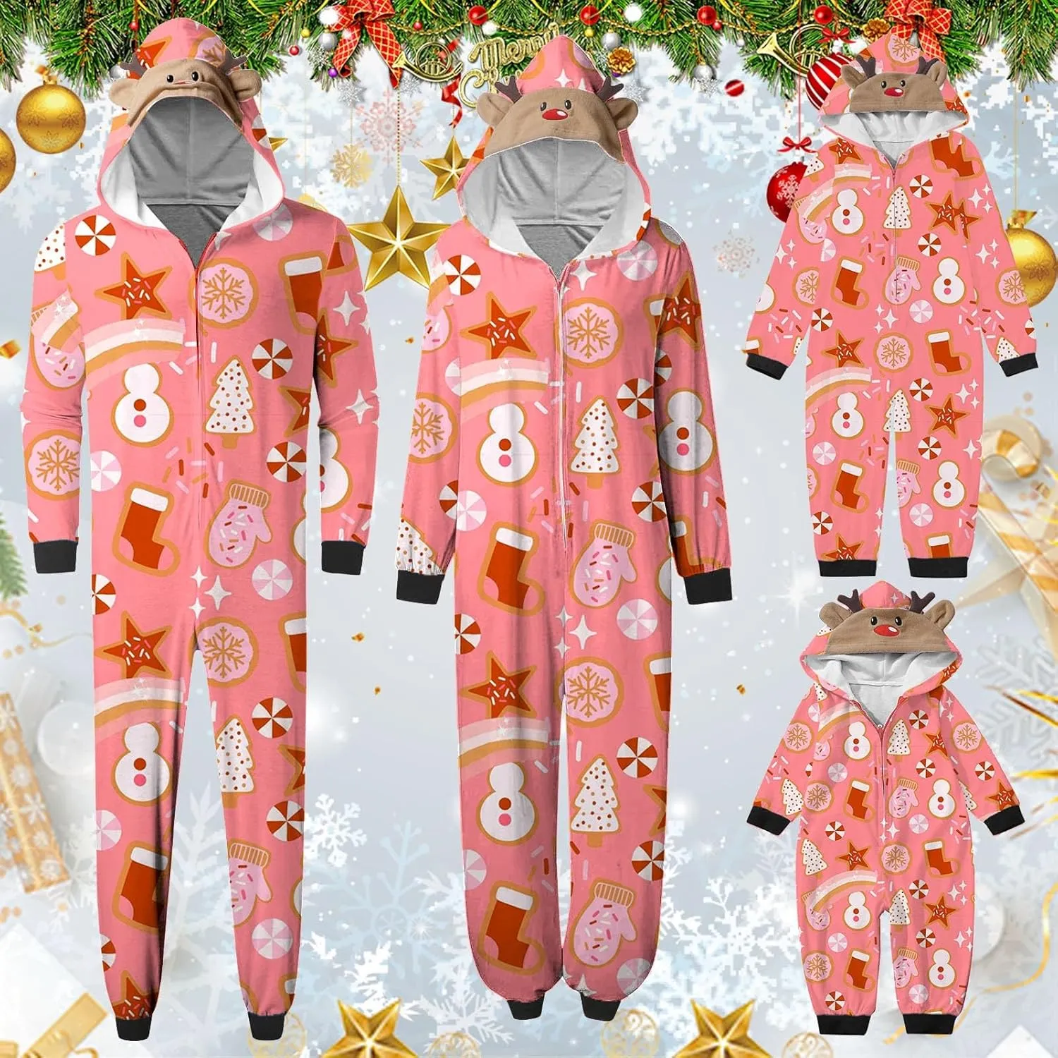 Christmas Pajamas,Family Christmas Pjs Matching Sets Holiday Jammies Letter Print Top and Plaid Pants Xmas Sleepwear