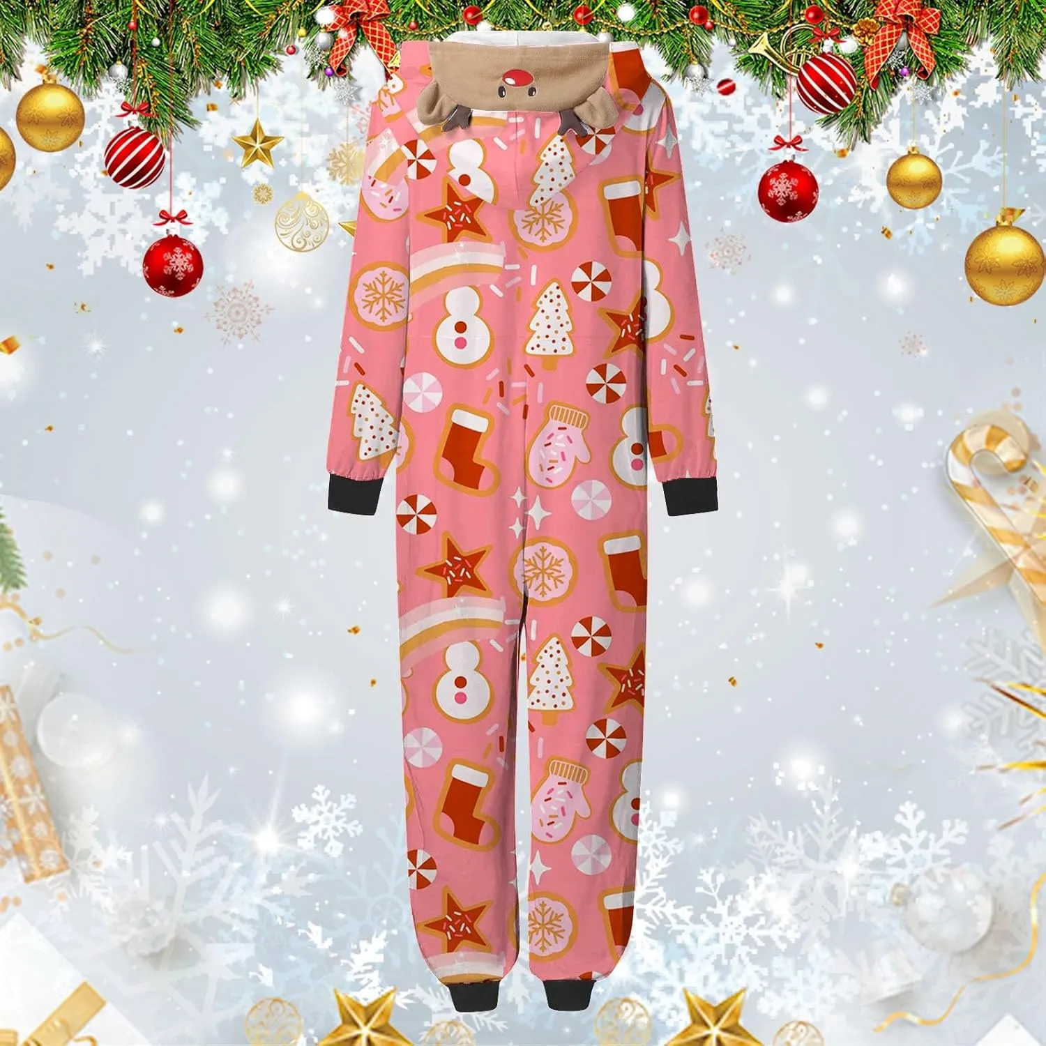 Christmas Pajamas,Family Christmas Pjs Matching Sets Holiday Jammies Letter Print Top and Plaid Pants Xmas Sleepwear