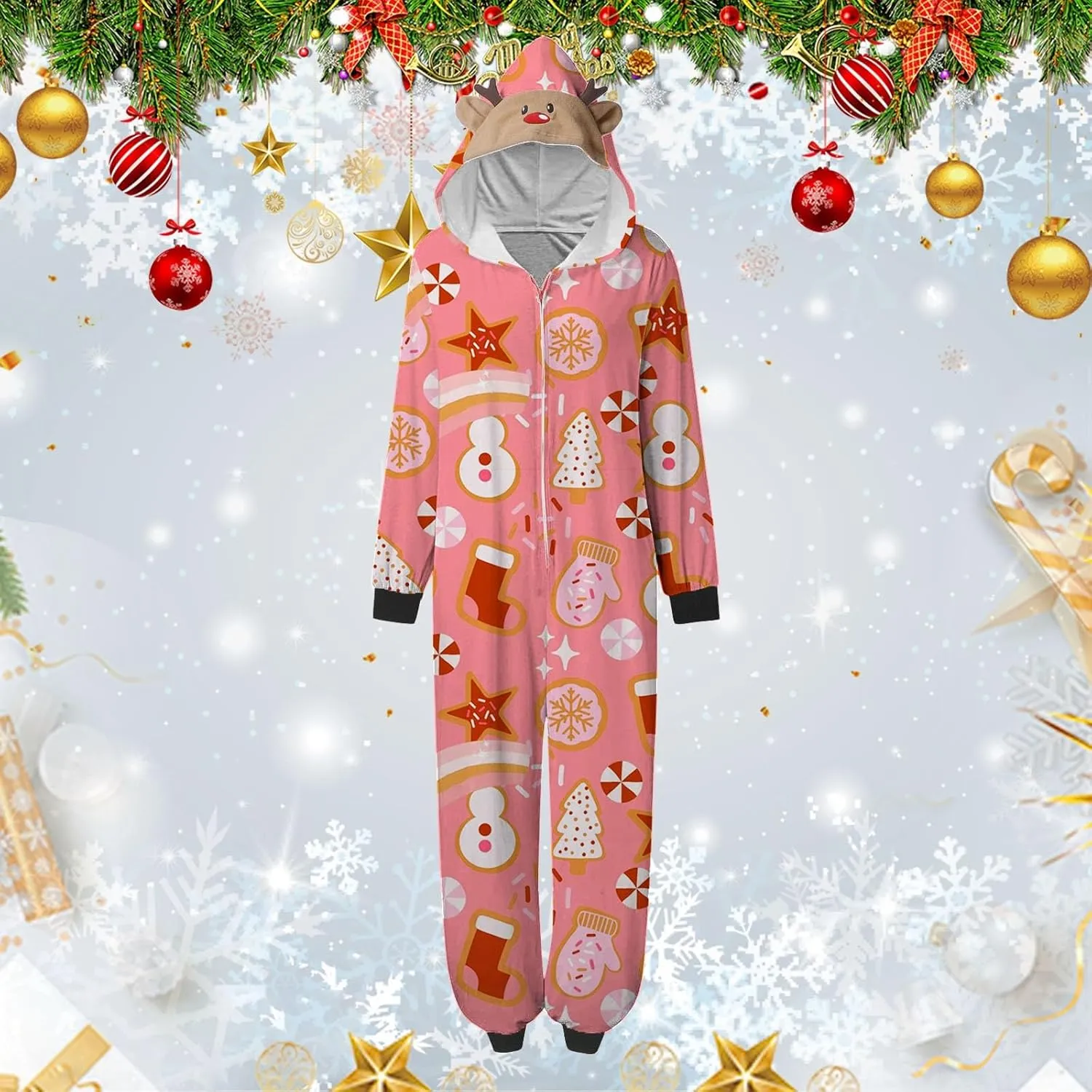 Christmas Pajamas,Family Christmas Pjs Matching Sets Holiday Jammies Letter Print Top and Plaid Pants Xmas Sleepwear