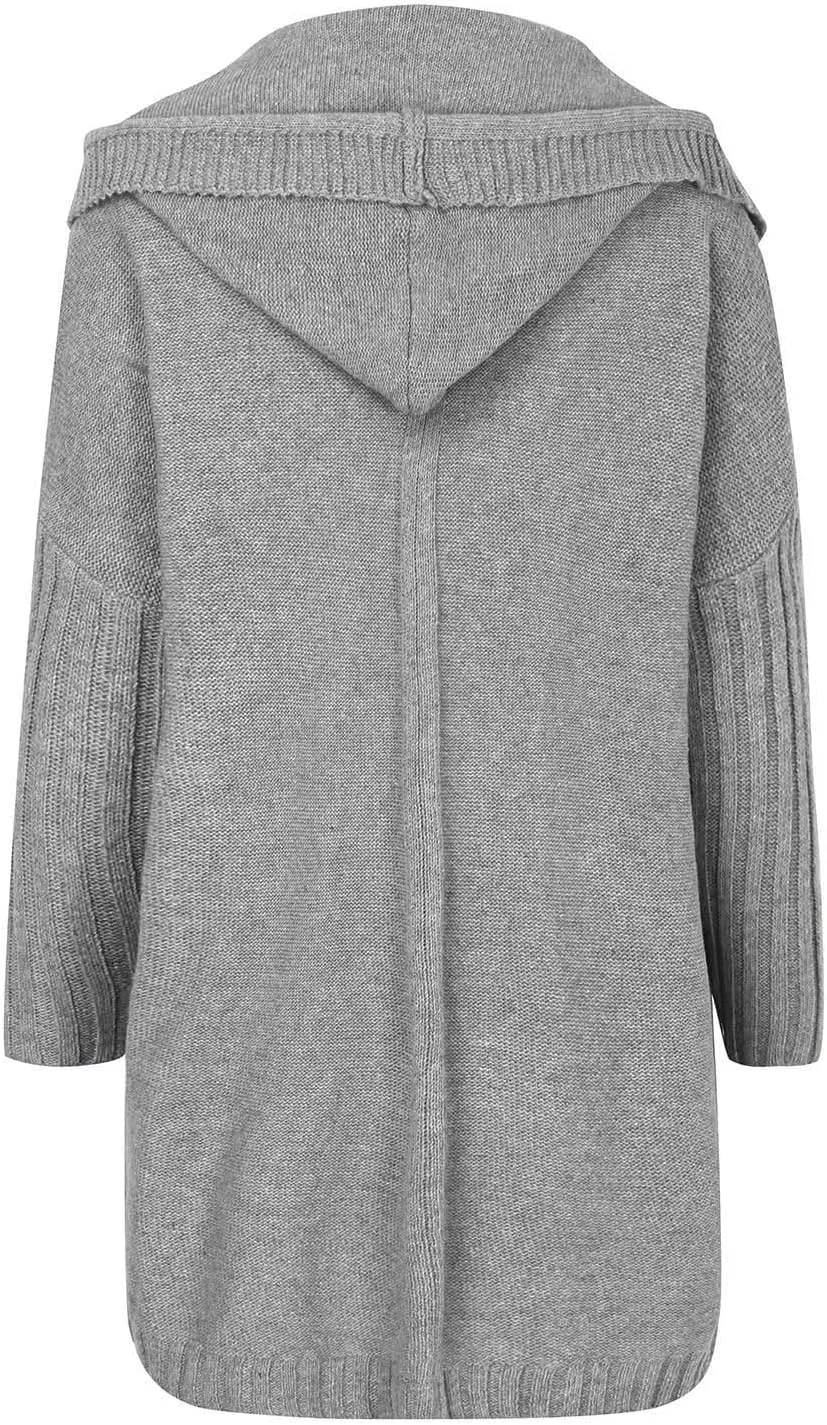 cooki Women's 2024 Fall Fashion Open Front Chunky Knit Sweater Cardigans Oversized Long Sleeve Cardigans Jacket Outerwear