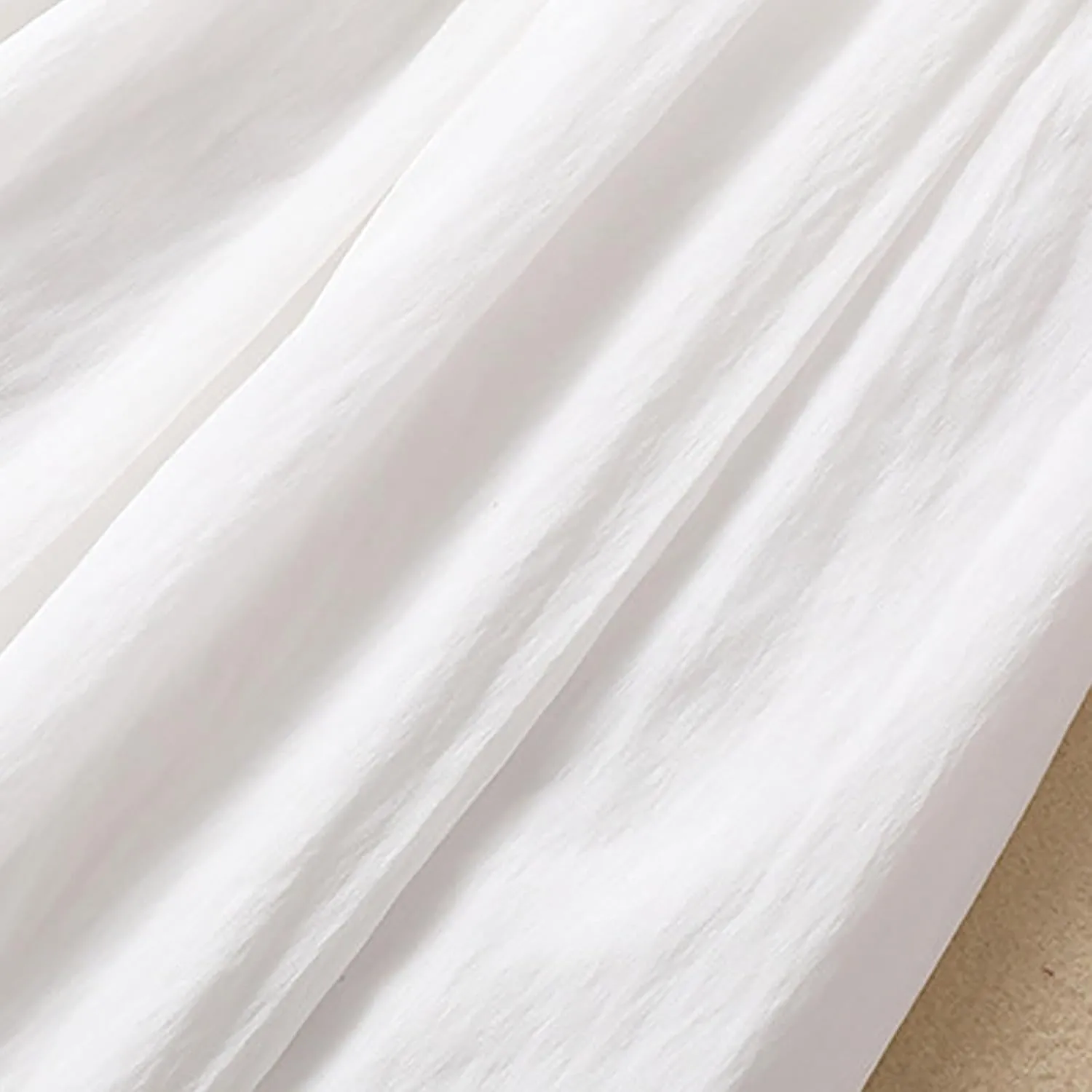 Cotton Linen Skirts Women Summer Flowy Skirts Elastic Waist Drawstring Skirts Beach Vacation Skirts Casual Maxi Skirt