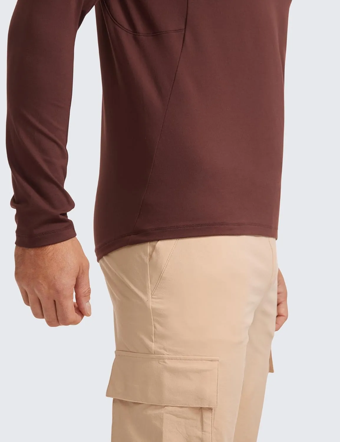 CRZ YOGA Mens Long Sleeve Tee Shirts Pullover Casual Lounge Shirts Quick Dry Running Gym Crew Neck T-Shirt Tops