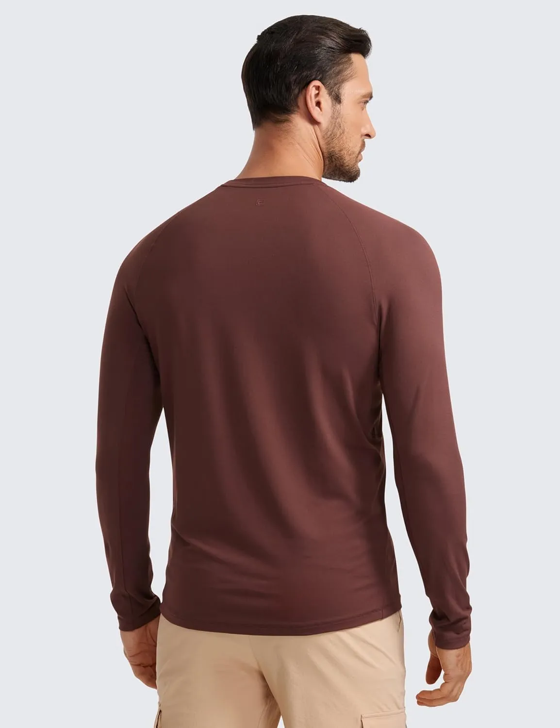 CRZ YOGA Mens Long Sleeve Tee Shirts Pullover Casual Lounge Shirts Quick Dry Running Gym Crew Neck T-Shirt Tops