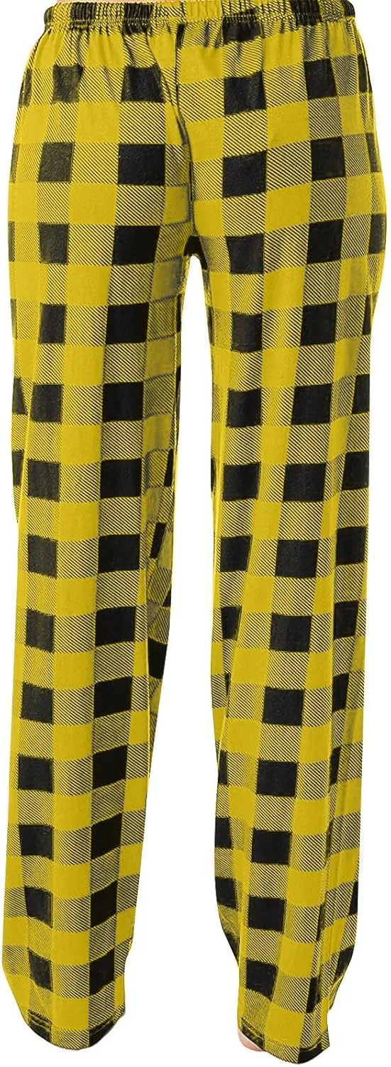 Cute Plaid Pajama Pants for Women - Casual Drawstring Bottoms - Christmas Pajamas