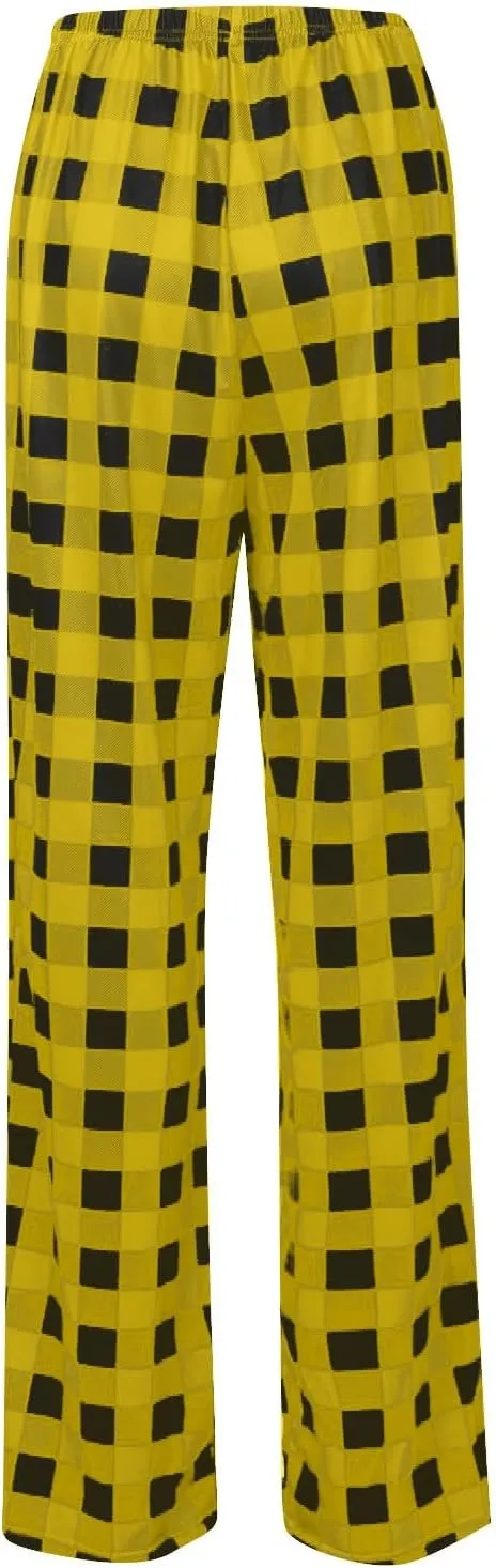 Cute Plaid Pajama Pants for Women - Casual Drawstring Bottoms - Christmas Pajamas