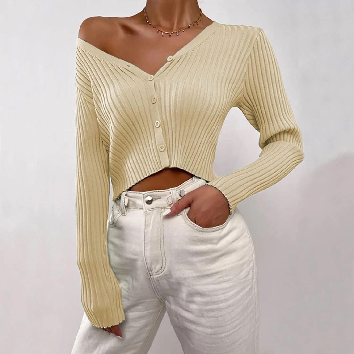 Dark Open Front Cardigan Womens Long Sleeve Open Front Knit Crop Cardigan Sweater Women Fleece Cardigan
