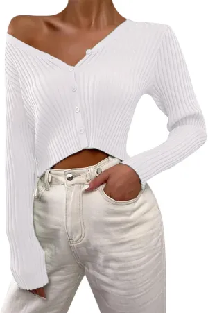 Dark Open Front Cardigan Womens Long Sleeve Open Front Knit Crop Cardigan Sweater Women Fleece Cardigan