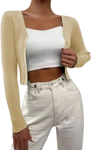 Dark Open Front Cardigan Womens Long Sleeve Open Front Knit Crop Cardigan Sweater Women Fleece Cardigan