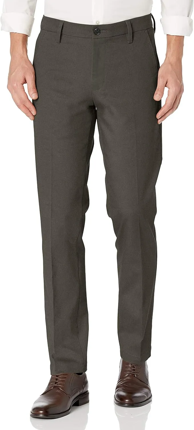 Dockers Men's Straight Fit Workday Khaki Smart 360 Flex Pants (Regular and Big & Tall), Storm Grey, 36W x 29L