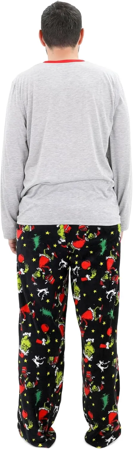 Dr. Seuss Grinch Pajamas - Family Christmas Pajamas Set - Merry Grinchmas Matching PJs - Adults & Kids Grinch Sleepwear Set