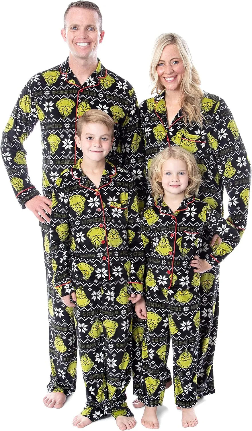 Dr. Seuss The Grinch Who Stole Christmas Matching Family Pajama Sets For Men, Women, Kids, Toddlers