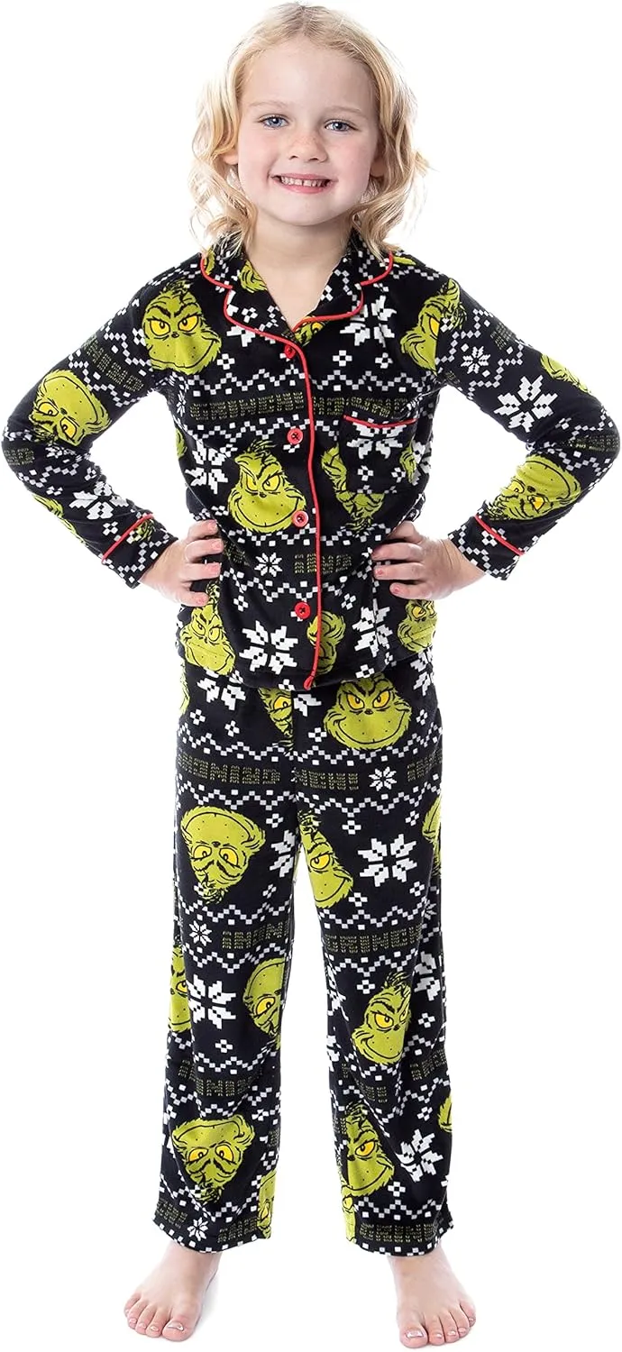 Dr. Seuss The Grinch Who Stole Christmas Matching Family Pajama Sets For Men, Women, Kids, Toddlers