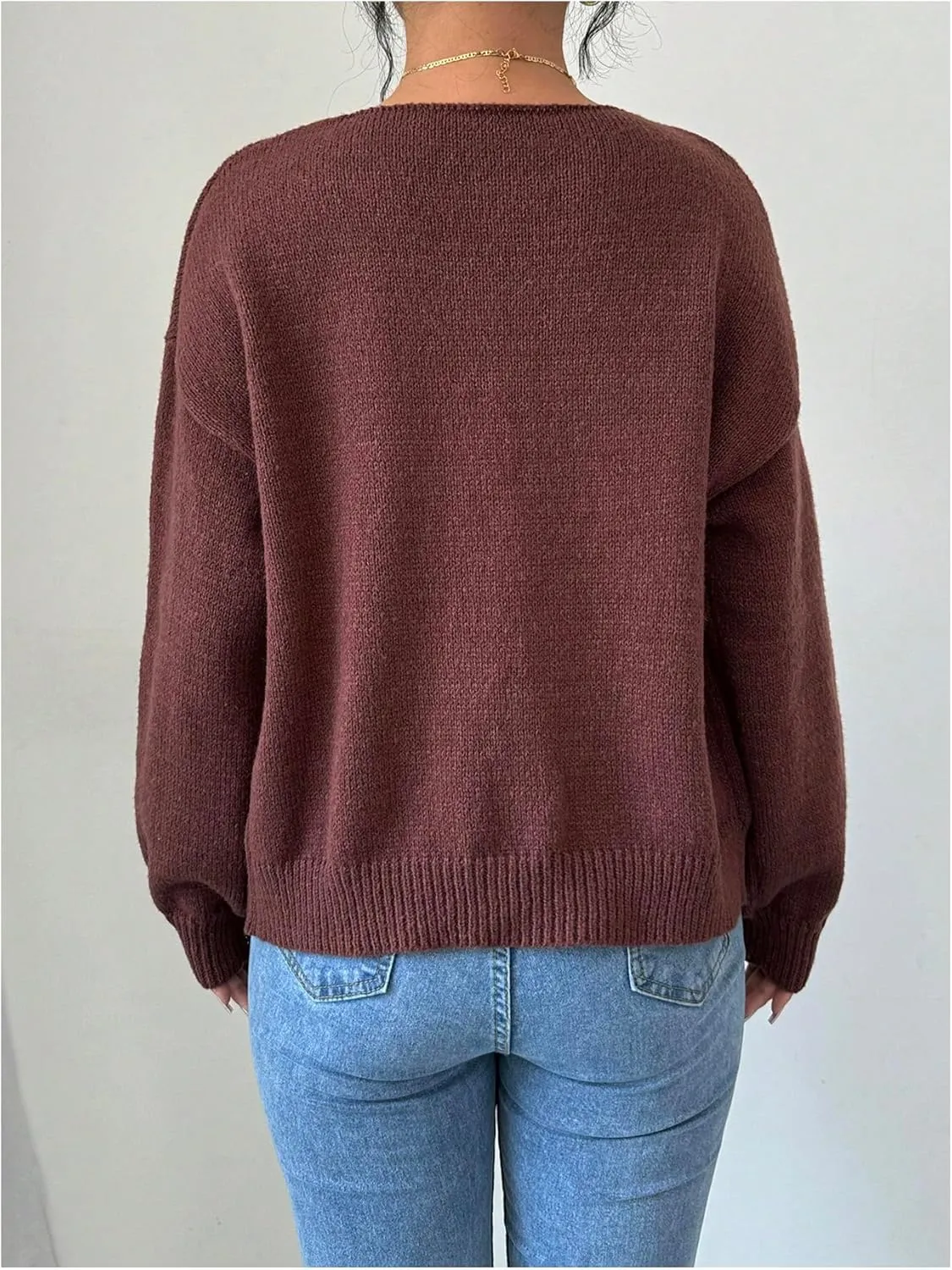 GORGLITTER Women's Y2K Tie Front Sweater Long Sleeve Open Front Cardigan Sweaters