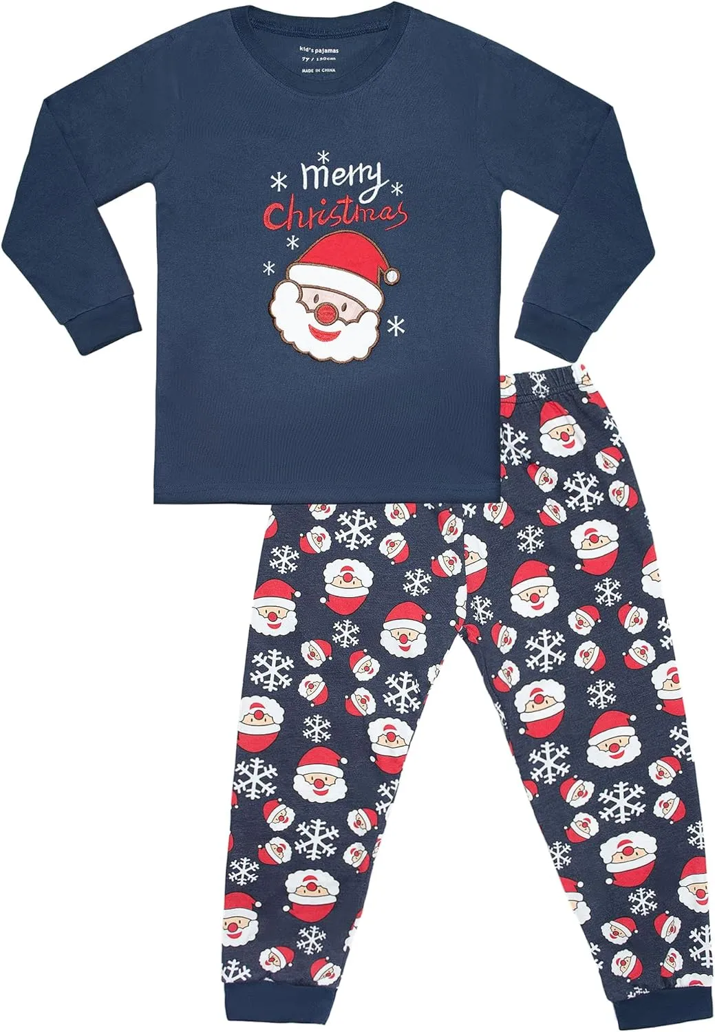 GRPSKCOS Kids Christmas Pajamas Toddler Kids Sleepwear Boys Girls Santa Claus Pajamas Winter Nightwear 2-12 Years