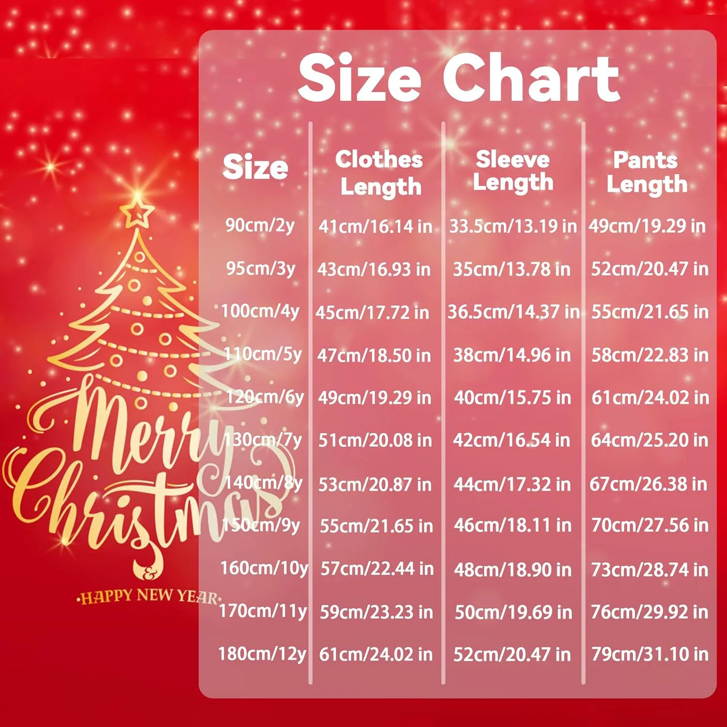 GRPSKCOS Kids Christmas Pajamas Toddler Kids Sleepwear Boys Girls Santa Claus Pajamas Winter Nightwear 2-12 Years
