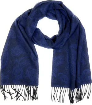 Hickey Freeman Patterned 100% Italian Cashmere Scarf for Men – Ultra-Soft Men’s Winter Scarves, 66-Inches x 12-Inches