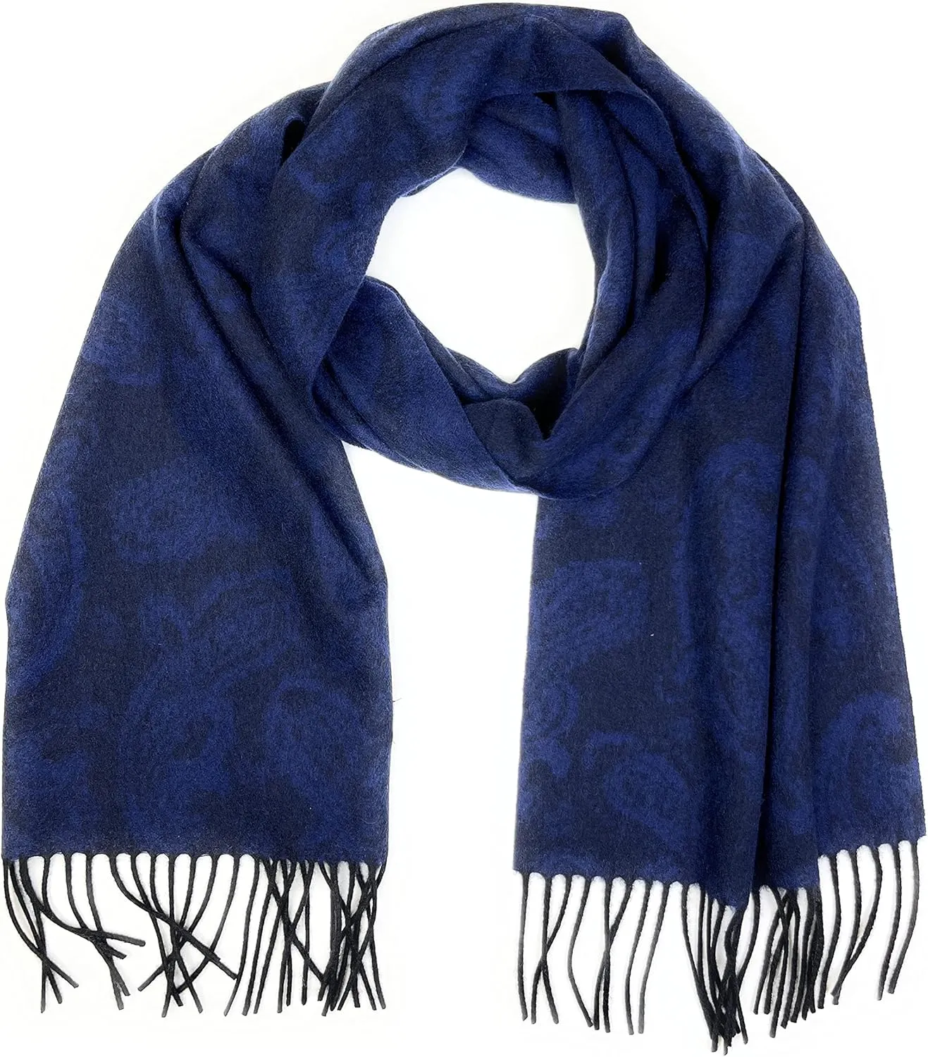 Hickey Freeman Patterned 100% Italian Cashmere Scarf for Men – Ultra-Soft Men’s Winter Scarves, 66-Inches x 12-Inches