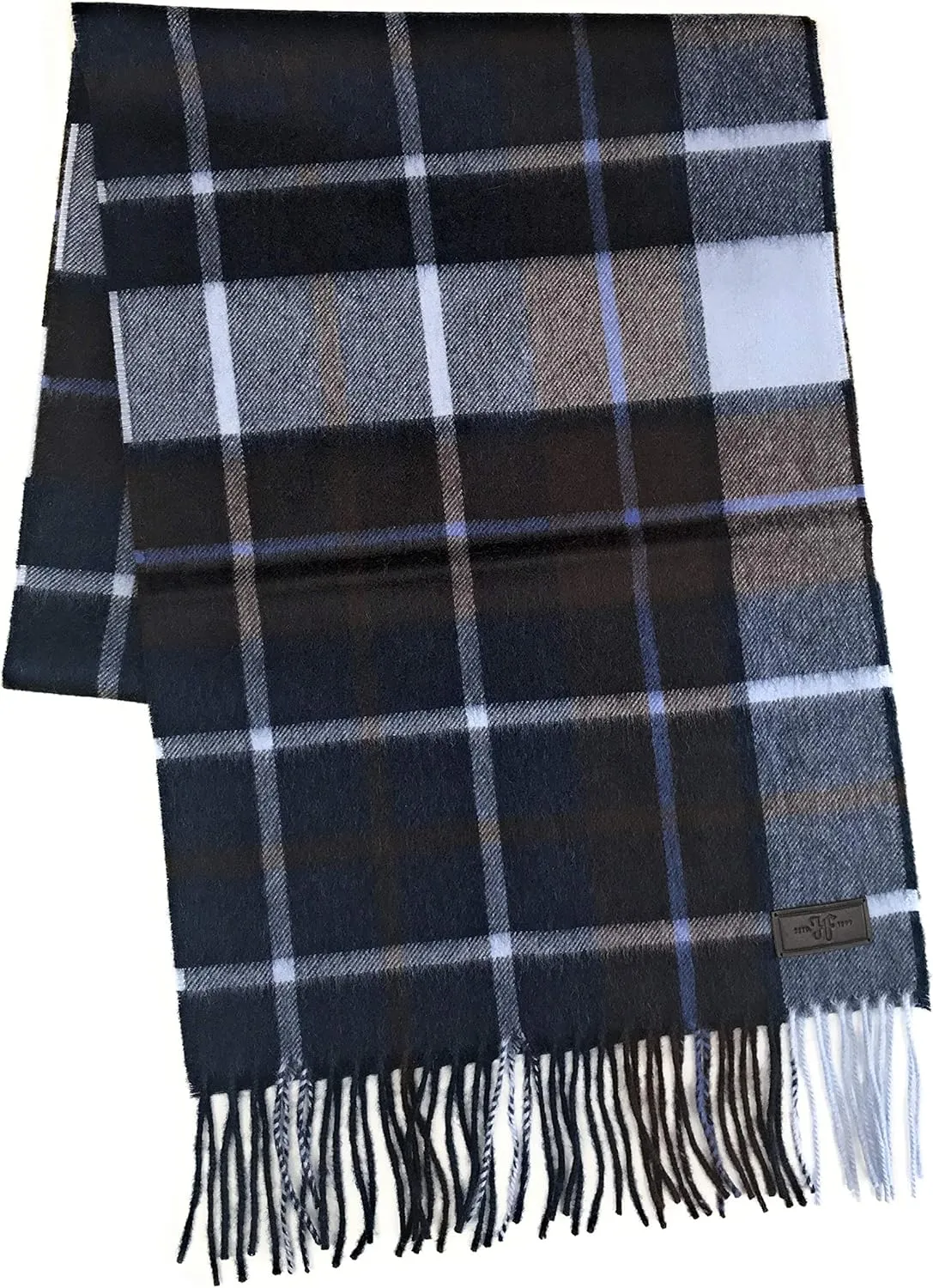 Hickey Freeman Patterned 100% Italian Cashmere Scarf for Men – Ultra-Soft Men’s Winter Scarves, 66-Inches x 12-Inches