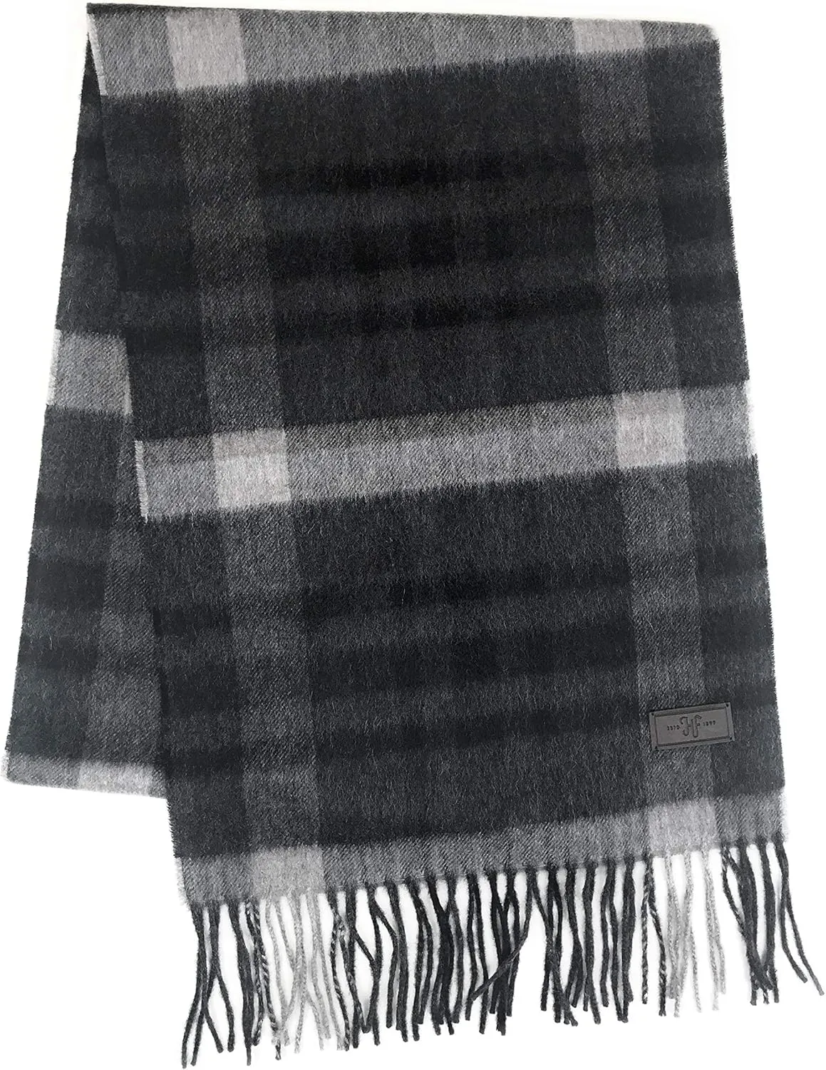 Hickey Freeman Patterned 100% Italian Cashmere Scarf for Men – Ultra-Soft Men’s Winter Scarves, 66-Inches x 12-Inches