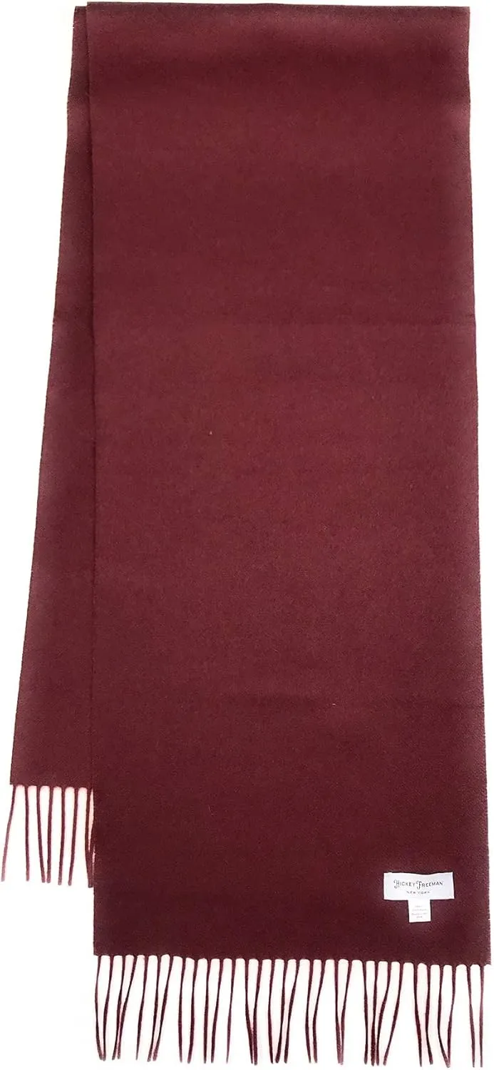 Hickey Freeman Solid 100% Italian Cashmere Scarf for Men – Ultra-Soft Men’s Winter Scarves, 72-Inches x 12-Inches