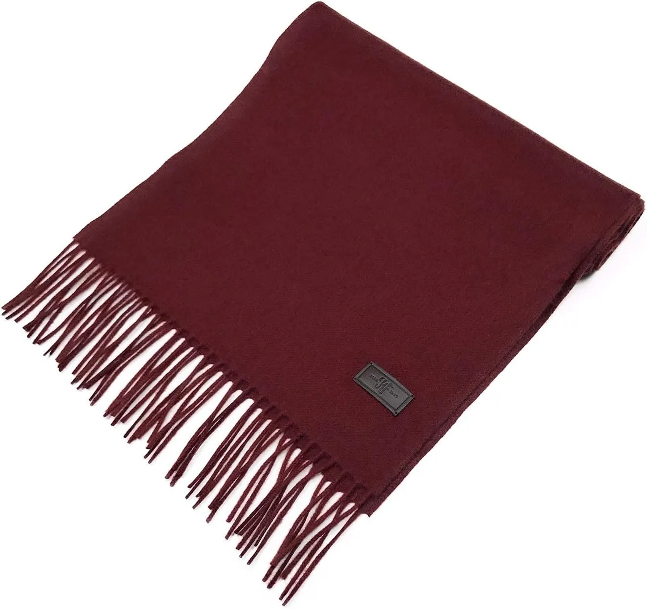 Hickey Freeman Solid 100% Italian Cashmere Scarf for Men – Ultra-Soft Men’s Winter Scarves, 72-Inches x 12-Inches