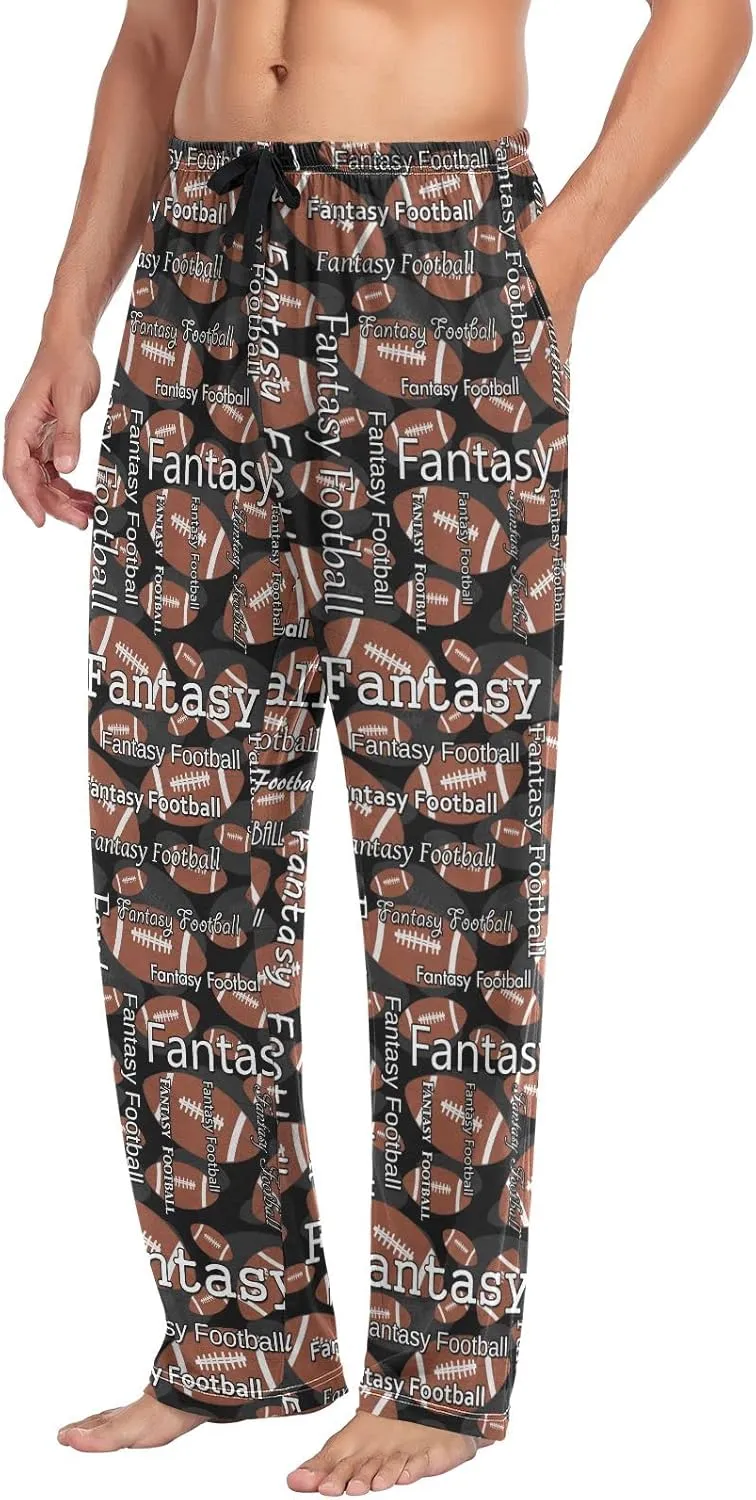 JUNZAN Fantasy Football Pajama Pants for Men Pj Pants Mens Pajama Bottoms S