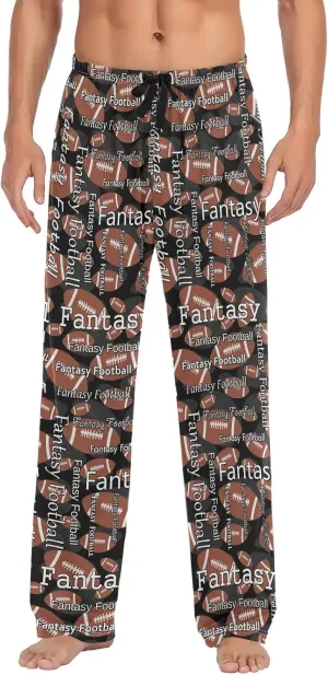 JUNZAN Fantasy Football Pajama Pants for Men Pj Pants Mens Pajama Bottoms S