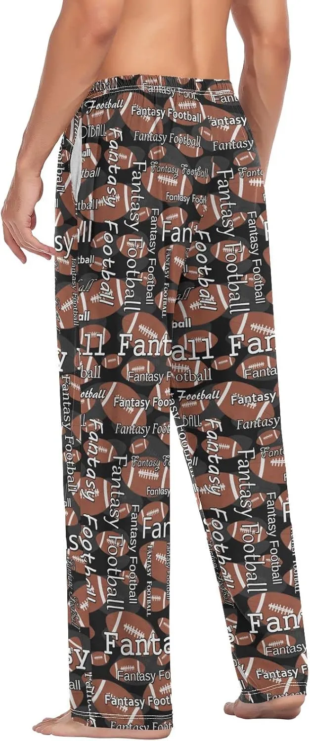 JUNZAN Fantasy Football Pajama Pants for Men Pj Pants Mens Pajama Bottoms S