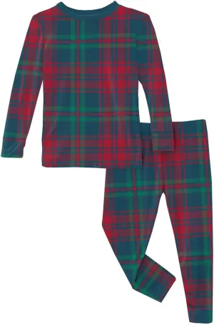 KicKee Pajama Sets for Baby to Toddlers, Super Soft Viscose from Bamboo Fitted Pajamas, Winter Celebrations Collection