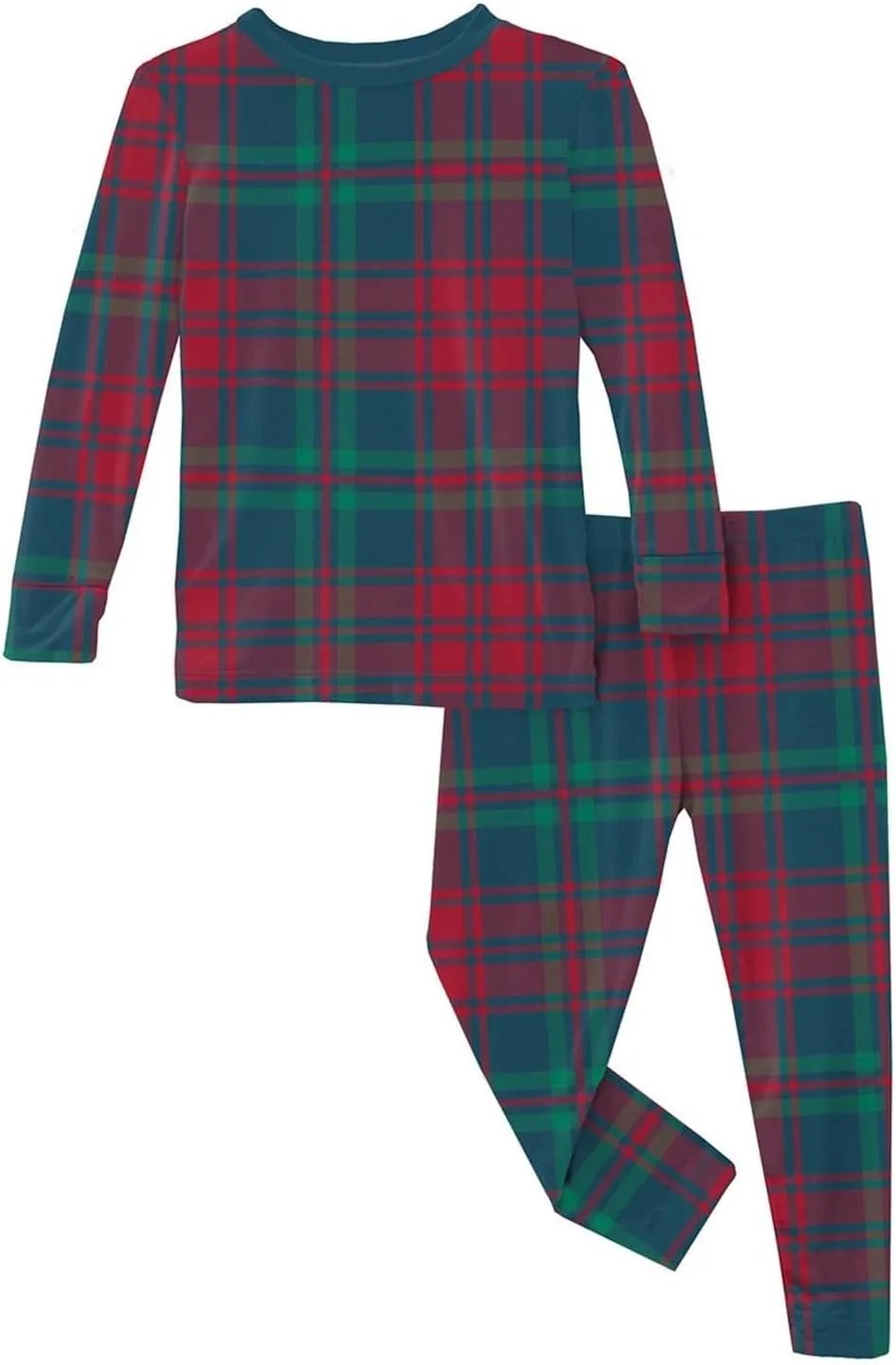 KicKee Pajama Sets for Baby to Toddlers, Super Soft Viscose from Bamboo Fitted Pajamas, Winter Celebrations Collection