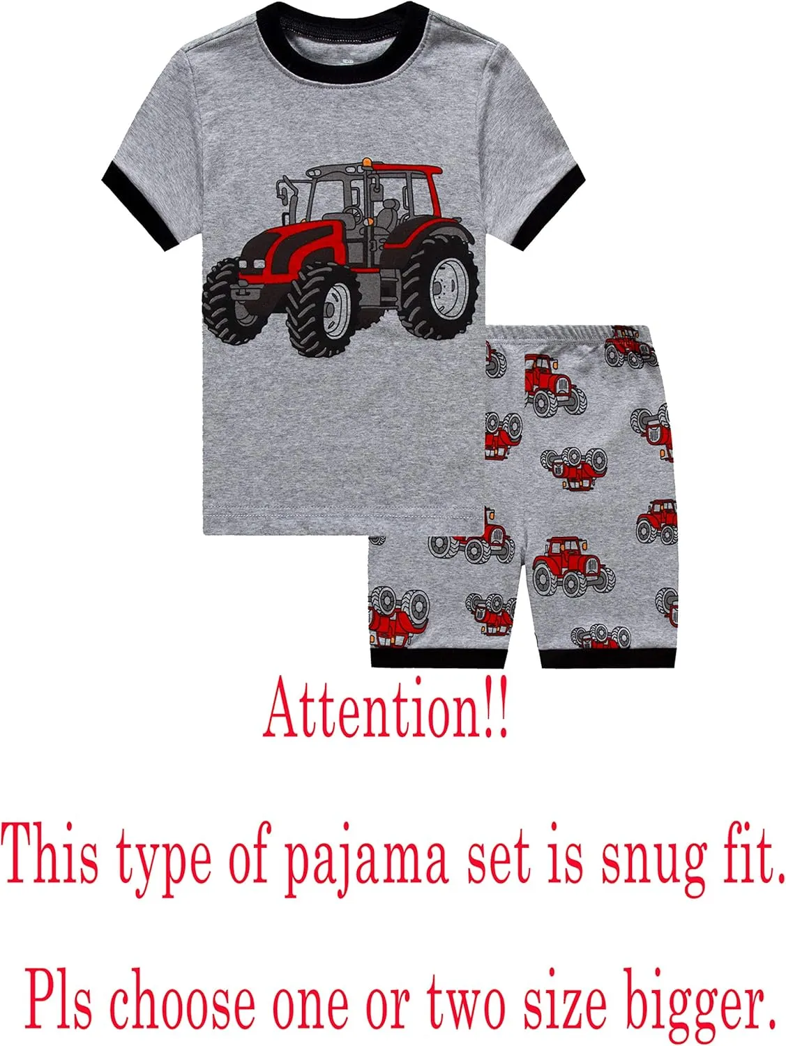 KikizYe Boys Short Sleeve Pajamas Kids Summer Pjs Children Pajamas