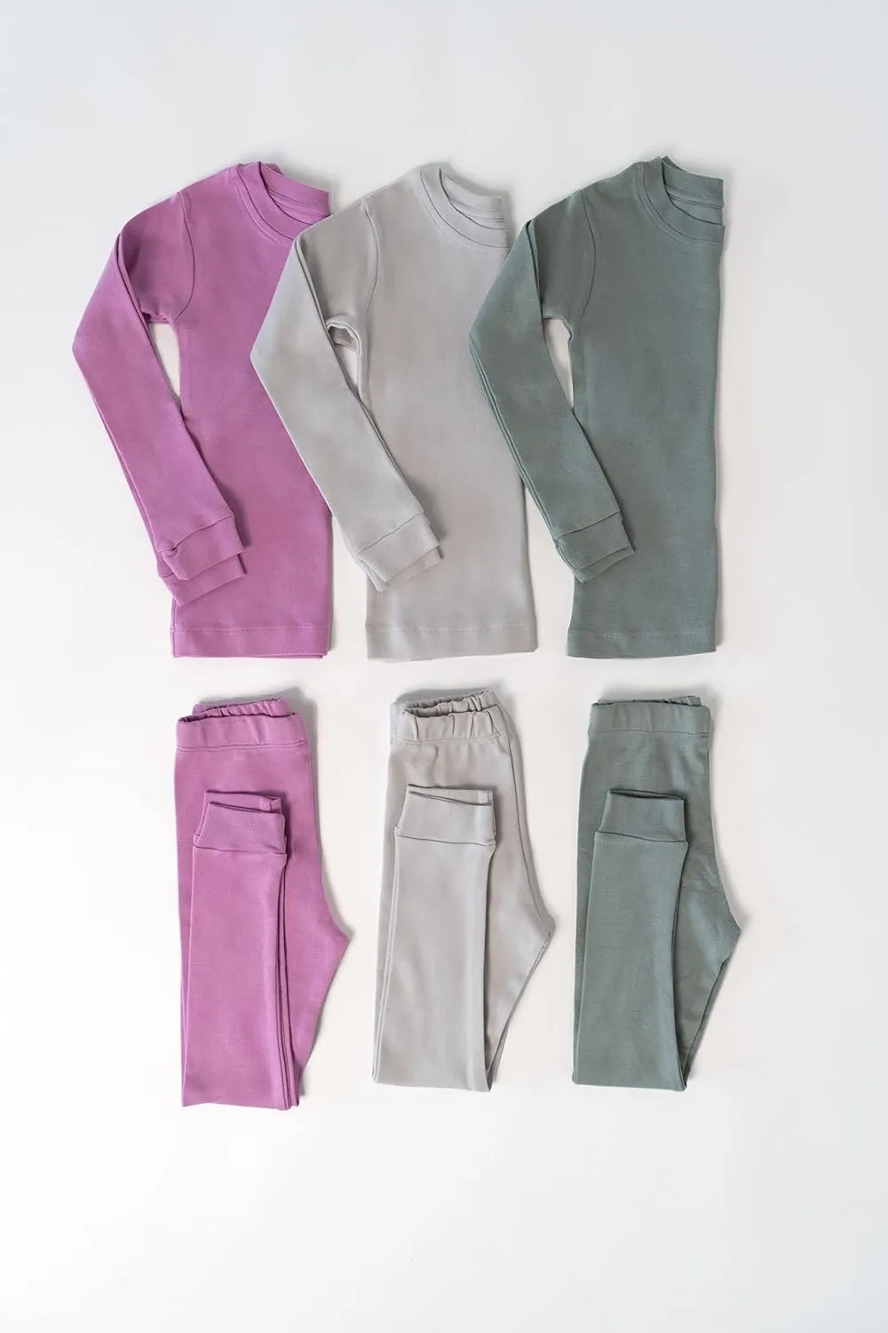 Laas 100% Organic Cotton Pajamas, Unisex, Girls, Boys, Snug Fitting Pajamas, 2-Piece set