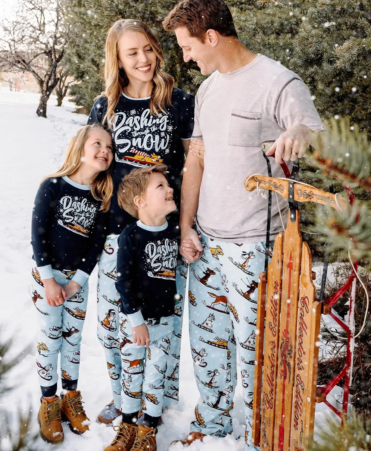 Lazy One Matching Holiday Pajamas for Family, Holiday Pajama Sets for Adults, Teens, Kids, Baby and Dog