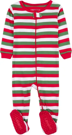Leveret Kids Pajamas Baby Boys Girls Christmas Footed Pajamas Sleeper 100% Cotton (Size 6-12 Months-5 Toddler)