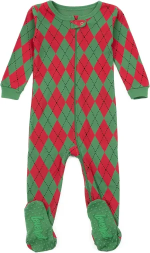 Leveret Kids Pajamas Baby Boys Girls Christmas Footed Pajamas Sleeper 100% Cotton (Size 6-12 Months-5 Toddler)