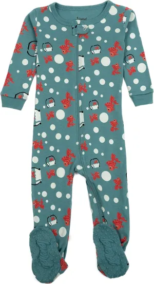 Leveret Kids Pajamas Baby Boys Girls Footed Pajamas Sleeper 100% Cotton Plaids (Size 6-12 Months-5 Toddler)