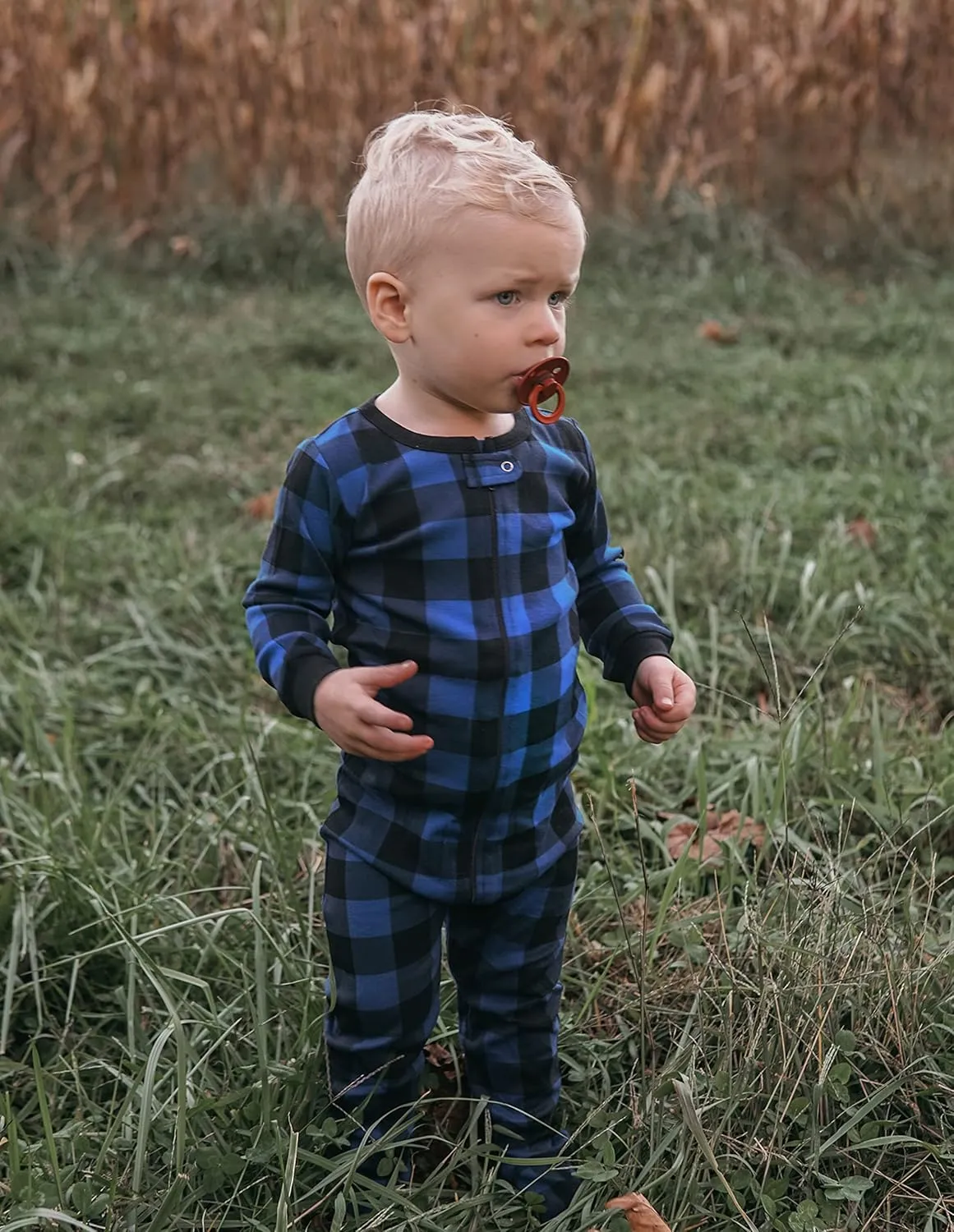 Leveret Kids Pajamas Baby Boys Girls Footed Pajamas Sleeper 100% Cotton Plaids (Size 6-12 Months-5 Toddler)