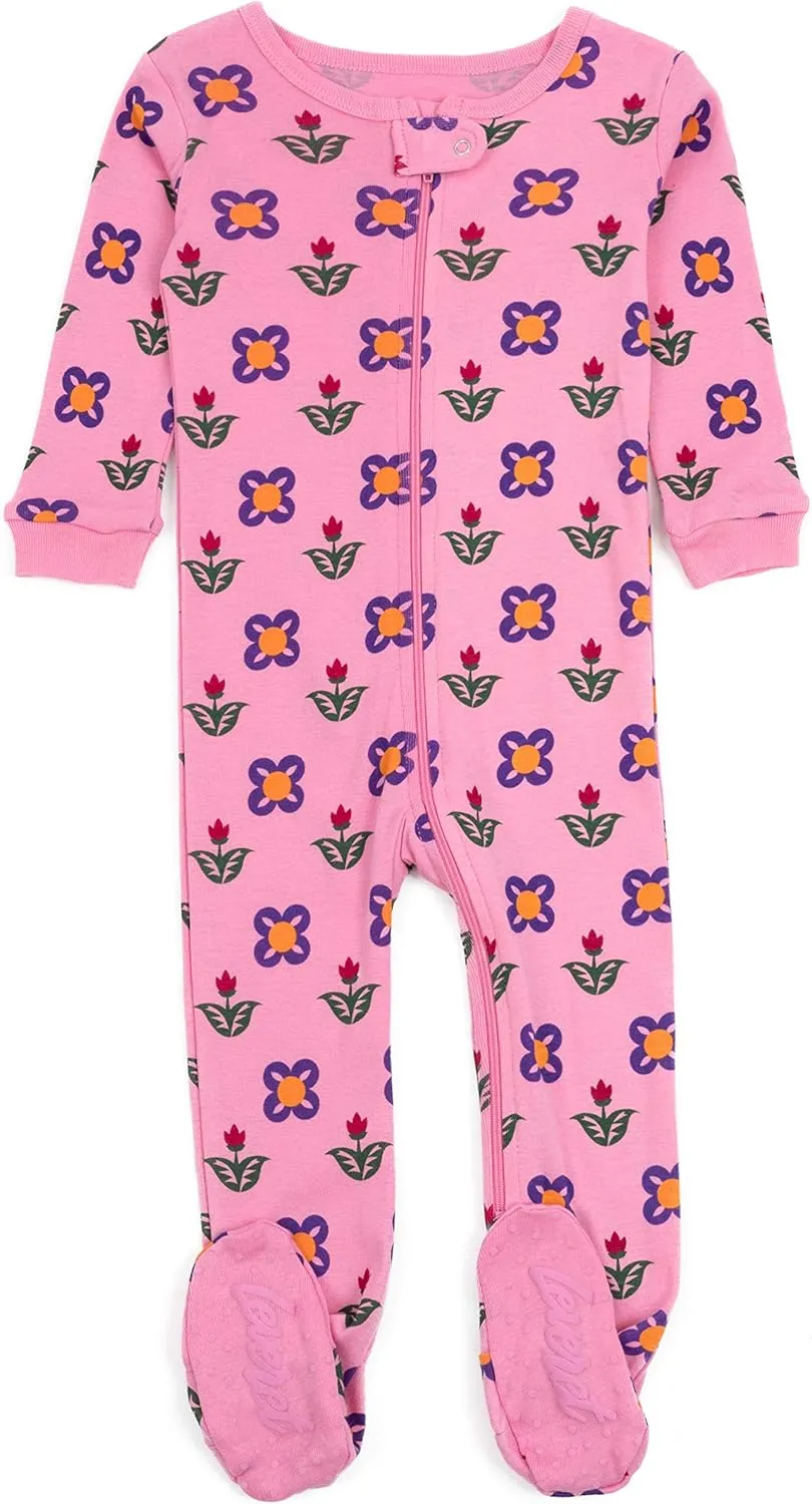 Leveret Kids Pajamas Baby Boys Girls Footed Pajamas Sleeper 100% Cotton (Size 6-12 Months-5 Toddler)