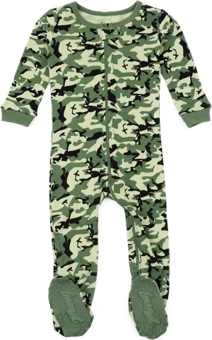 Leveret Kids Pajamas Baby Boys Girls Footed Pajamas Sleeper 100% Cotton (Size 6-12 Months-5 Toddler)