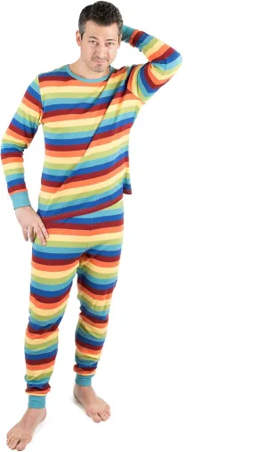 Leveret Mens Stripes Pajamas 2 Piece Pajamas 100% Cotton Christmas styles (Size X-Small-XX-Large)