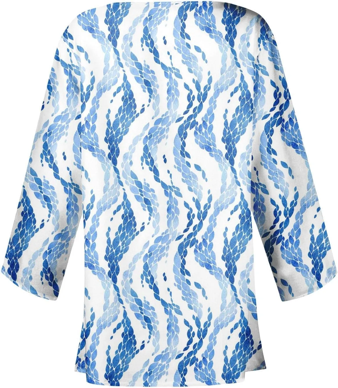 Lightweight Cardigans for Women 3/4 Sleeve Trendy Open Front Cardigan Floral Printed Comfy Dressy Cardigans