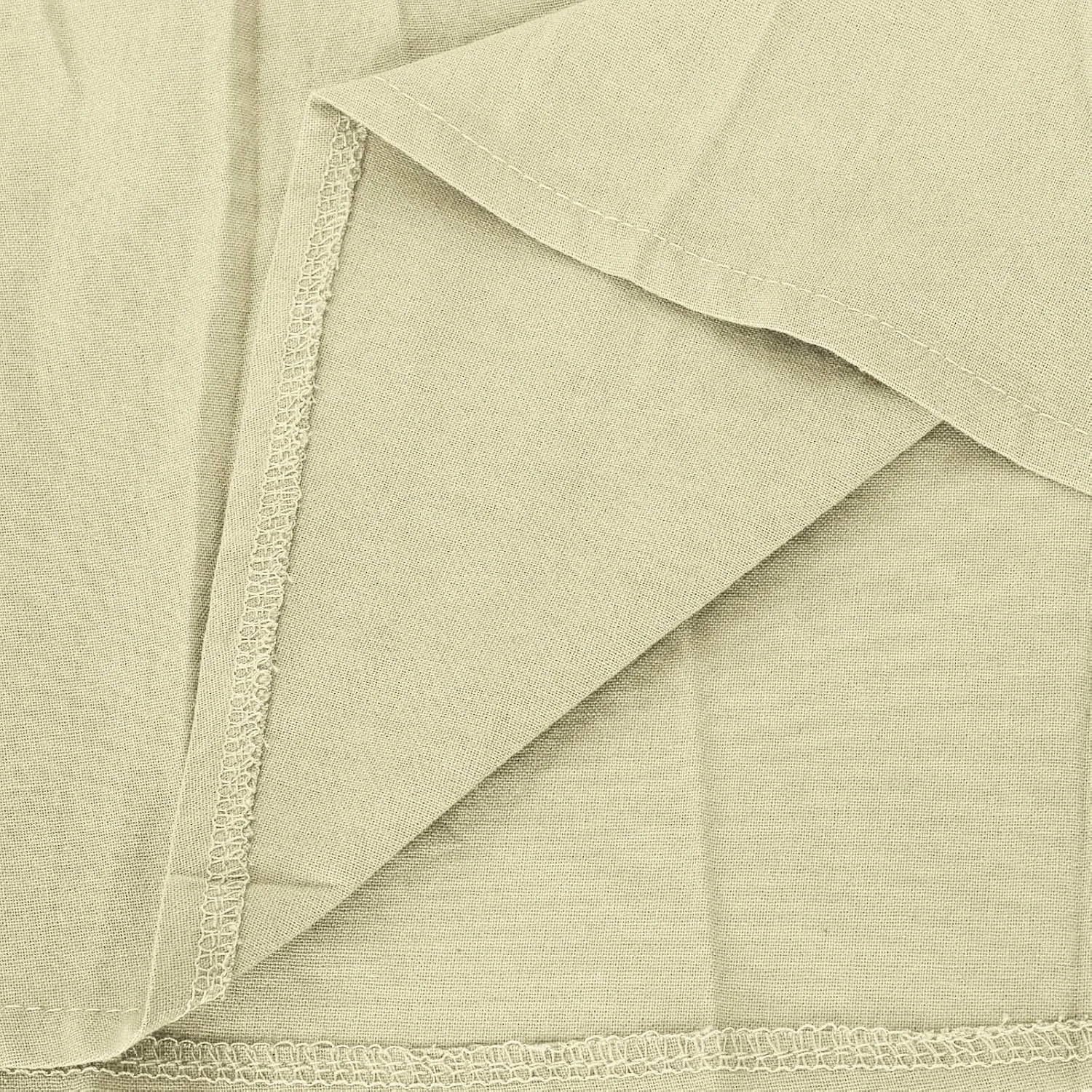 Linen Cotton Dress Women V Neck Button Down Short Sleeve Midi Dress with Pockets Beach Sundress Vacation Dresses