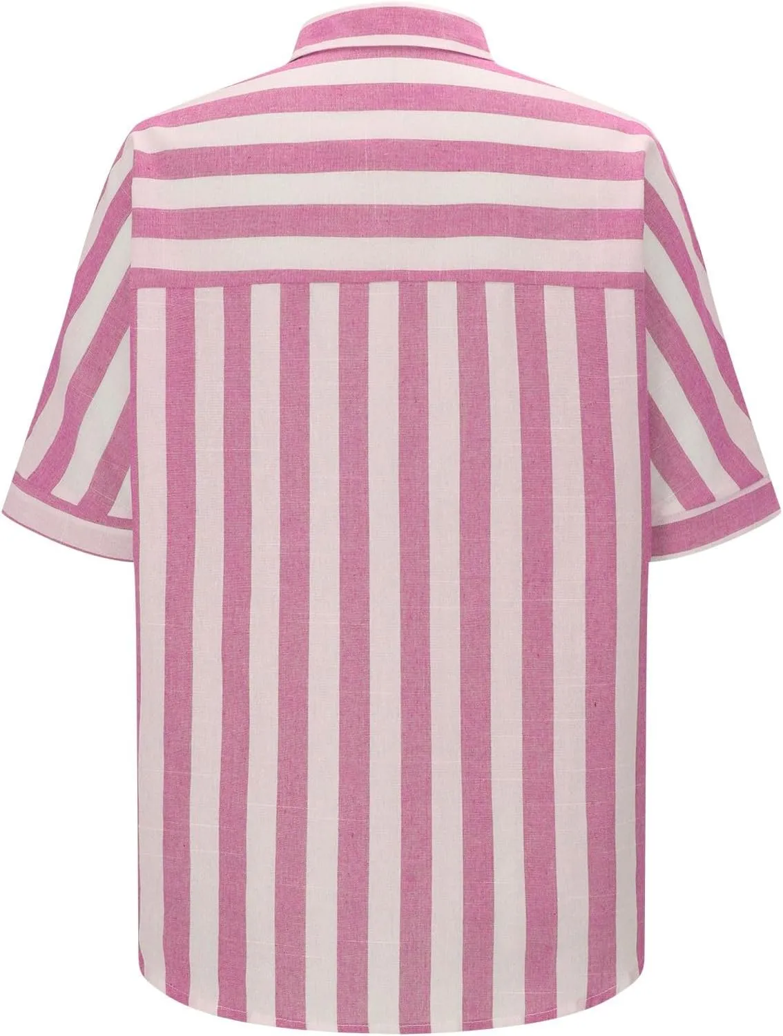 Linen Shirts for Women Striped Button Down Shirts Lightweight Guaze Blouses Short Sleeve Boho Summer Tshirt