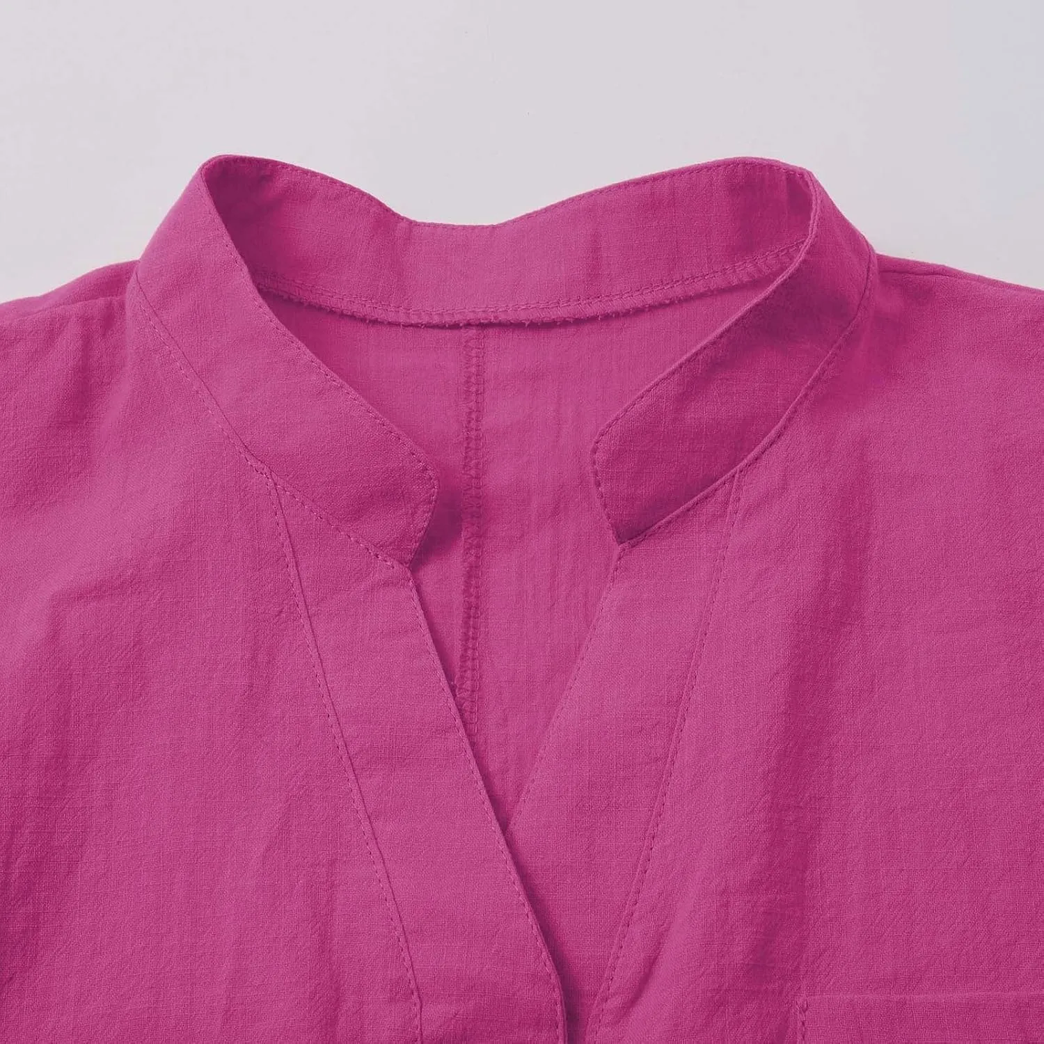 Linen Shirts for Women Trendy Casual Button Down Short Sleeve Cotton Shirts Loose Summer V Neck Business Work Collared Tops
