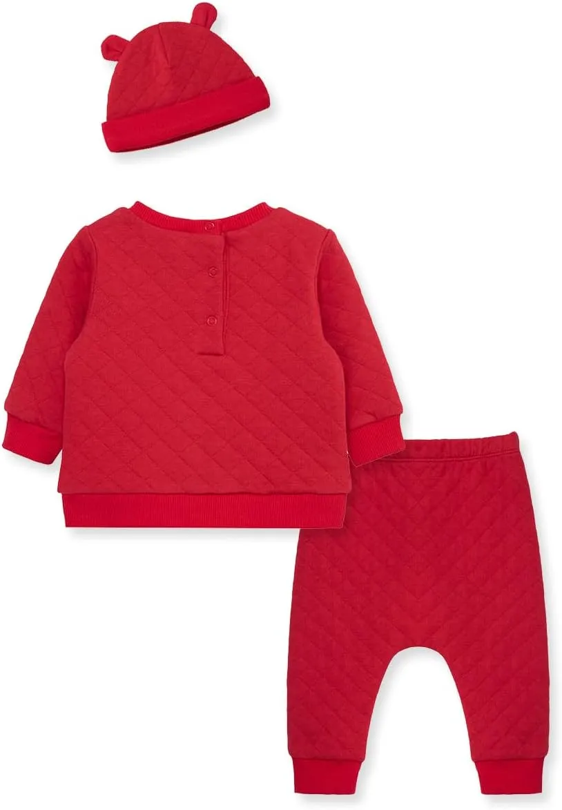 Little Me Clothes for Baby 3-Piece Christmas Holiday Pajama Sets, 3 Months to 12 Months