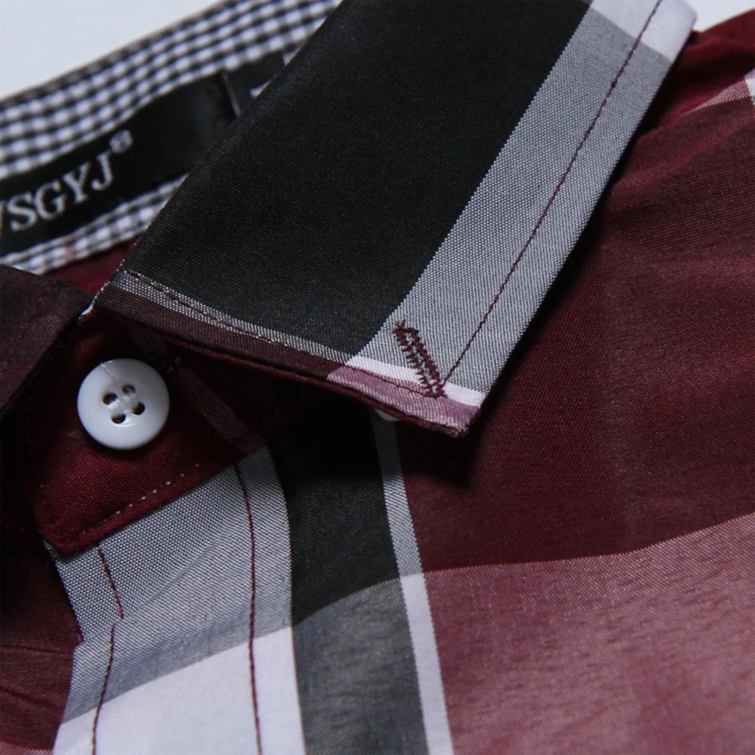 Man High Neck T Shirts Tee Tops for Mens Long Sleeve Plaid Cardigan Fall Winter Tee Shirt 2025 Y2K
