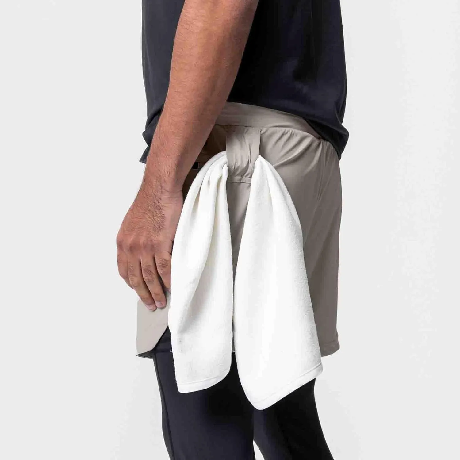 Men's 2 in 1 Running Pants Compression Athletic Pants Tights Quick Dry Gym Workout Legging Shorts with Zipper Pockets