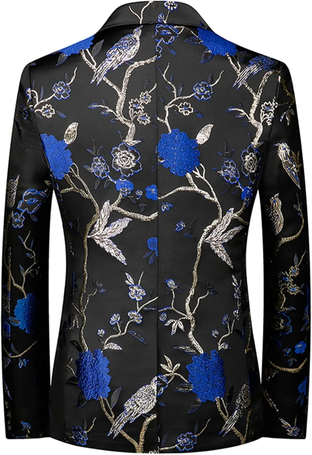 Mens 2 Piece Floral Dress Suit One Button Dinner Tuxedo Jacket & Pants Luxury Printed Wedding Blazer