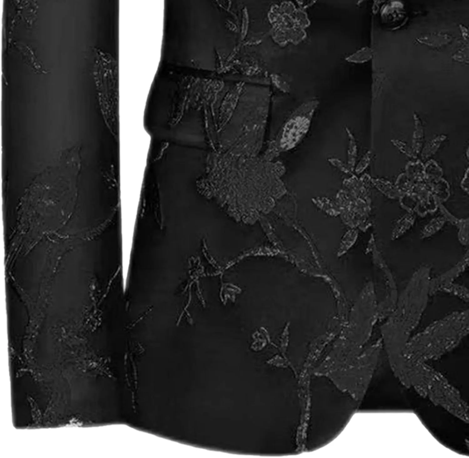 Mens 2 Piece Floral Dress Suit One Button Dinner Tuxedo Jacket & Pants Luxury Printed Wedding Blazer